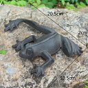 ガーデニング 【A】ヴィンテージの家の庭の装飾鋳鉄のカエルの置物ヨーロッパのレトロな屋外の装飾的な重金属のカエルの彫刻動物の彫像 【A】Vintage Home Garden Decor Cast Iron Frog Figurines European Retro Outdoor Decorative Heavy Metal Frog Sculptures Animal Sta