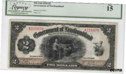 【極美品/品質保証書付】 アンティークコイン 硬貨 NEWFOUNDLAND $2 Dollars <strong>Legacy</strong> F-15 (1920) Banknote NF-13d Renouf-Brownrigg Sign [送料無料] #oof-wr-009413-<strong>574</strong>