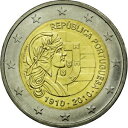 ショッピングアニバーサリー2010 【極美品/品質保証書付】 アンティークコイン コイン 金貨 銀貨 [送料無料] [#586889] Portugal, 2 Euro, Portuguese Republic, 100th Anniversary, 2010