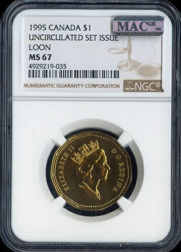 1995年カ<strong>ナダル</strong>ーンドル 1ドル NGC MS67 MAC - 品質
