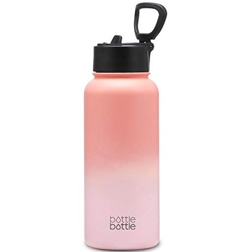 1リットル 水筒 子供 直飲み 保温保冷 真空断熱 ボトル ステンレス ウォーターボトル 持ち運び ピンク BOTTLE BOTTLE