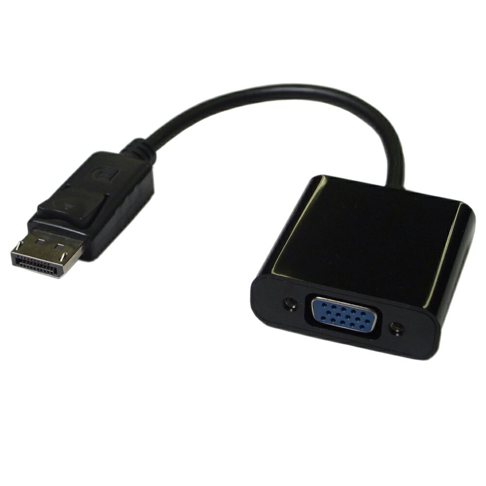 vodaview DisplayPort to VGA 変換アダプタ〔黒〕【最大 2048…...:vodaview:10000028