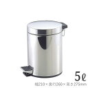 ダストボックス ペダル式 ごみ箱 ふた付き ステンレス製 5L