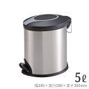 ダストボックス ペダル式 ごみ箱 ふた付き ステンレス製 5L