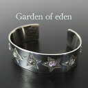 ガーデンオブエデン シルバー バングル 太め メンズ レディース ブレスレット インディアン ジュエリー ネイティブ Garden of eden シンプル ギフト 【送料無料】