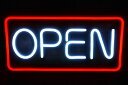 【デザイナーズチェア最大2000円OFFクーポン配布中】ネオン風 LED看板 四角 OPEN オープン ネオンサイン インテリア ディスプレイ 雑貨 BAR バー 店舗 【NK-03】
