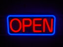 【デザイナーズチェア最大2000円OFFクーポン配布中】ネオン風 LED看板 四角 OPEN オープン ネオンサイン パターン点灯 リモコン付 インテリア ディスプレイ 雑貨 BAR バー 店舗【NK-10】