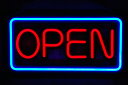 【デザイナーズチェア最大2000円OFFクーポン配布中】ネオン風 LED看板 四角 OPEN オープン ネオンサイン インテリア ディスプレイ 雑貨 BAR バー 店舗【NK-08】
