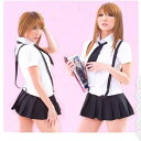 コスプレ セクシー 制服 衣装 パーティー イベント ハロウィン 激安 エロカワ 女子高生 制服 JK セーラー服 セーラー アイドル コスプレ コスチューム 衣装 ★ スーパーマイクロミニ丈プリーツスカートの女子高生制服コスチューム ★ フリーダム フリーサイズ セール sale