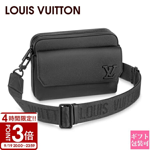 【P3倍】LOUIS VUITTON ルイヴィトン 鞄 ボディバッグ カウハイド ファストライン・メッセンジャー ブラック M22482 自転車 バイク コンパクト