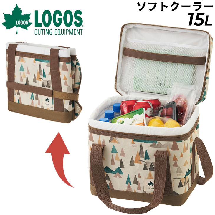 LOGOS　抗菌デザインクーラー15L（ストライプ）