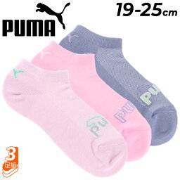 プーマ <strong>キッズ</strong> 靴下 3足組 ジュニア 子ども用 女の子 19-25cm PUMA <strong>スニーカー丈</strong> 3Pソックス 3足セット 子供 消臭加工 くつした 運動 スポーツ 学校 通学 女子 女児 スクール カジュアル ブランド くつした/4293133