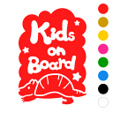 【Kids on board】 アルマジロ 縦 星 動物 ステッカー 窓ガラス用シールタイプ 車 ※吸盤・マグネットタイプではありません 子供が乗っています キッズ イン ザ カー キッズオンボード チャイルドシート キッズカー 入園入学 プレゼント ギフト