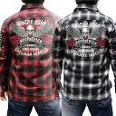 スカル ロンT 和柄 Tシャツ 中厚手ワークシャツ!ドクロ柄...