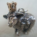 ひつじの王様ペンダント(ヒツジネックレス) 送料無料 羊 動物モチーフ 干支 未 首飾り 18金 K18ピンクゴールド シルバーアクセサリー SILVER925 女性 男性 プレゼント ギフト対応