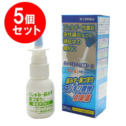 【第2類医薬品】グローアルファ点鼻薬クール 30mL 5個<strong>セット</strong> アレルギー性鼻炎 鼻づまり 花粉 鼻スプレー くしゃみ・鼻水鼻づまりに 花粉症