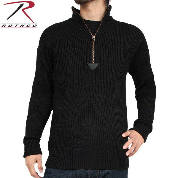 ≪WIP≫【ROTHCO ロスコ】1/4 ZIP アクリルコマンドセーターブラック【ミリタリー】【ミリタリーセーター】【2色展開】【新品未使用】