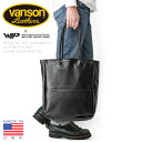 VANSON バンソン WAIPER別注 H21 レザートートバッグ BLACK SMOOTH《WIP》