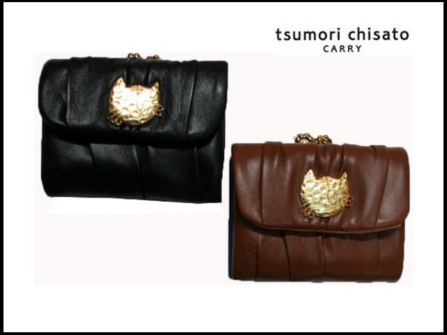 【送料無料】tsumori chisato CARRY ツモリ　チサト　【ネコフェース】がま口財布　57165【代引手数料無料】