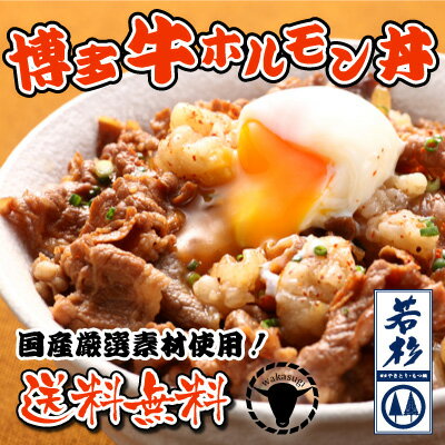 【送料無料】 博多牛ホルモン丼　6パック【2sp_120314_b】厳選国産牛と国産ホルモンの新食感！いつでもお湯ポチャで簡単調理♪