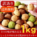 【訳あり】 新食感!しっとりやわらか豆乳おからクッキー 1Kg(250g×4袋)【直送J】【メール便A】