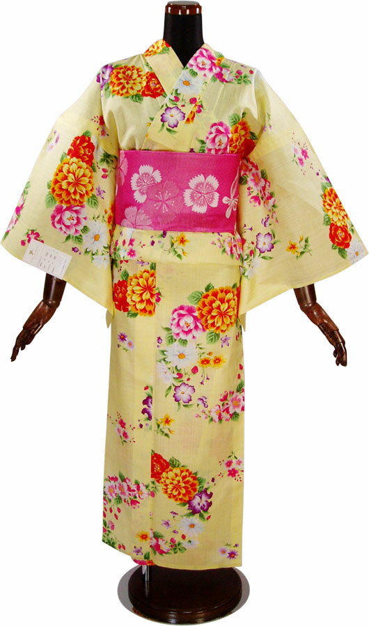 【SEIKO　MATSUDA】浴衣「黄色地に花づくし」