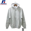 RUSSELL ATHLETIC (ラッセル アスレチック) スウェット ジップパーカー アッシュグレー メンズ 【USAデッドストック】 zipパーカー スエット 長袖 カジュアル アメカジ スポーツ ストリート シンプル デッドストック 希少 レア
