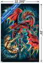 [送料無料] Ruth Thompson - Dragonblade Tigerblade Wall Poster, 22.375