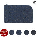 印伝 小銭入れ 財布 印傳屋 1001 紺×黒 メンズ 和柄 コインケース 甲州印伝 山梨 和物屋 小さい財布 和小物 日本製 極小財布 L字ファスナーで取り出しやすい!