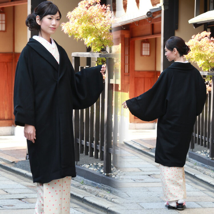 着物 コート 日本製カシミア混へちま衿＆くるみボタン 和装コート 女性着物コート レディー…...:wanadesiko:10001626