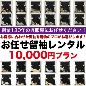 [留袖 レンタル]「和なでしこ」創業130年の呉服屋がお選びする10,000円プラン！[留袖 レンタル]黒留袖19点フルコーディネートセット