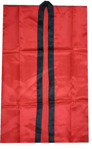 サテンロング袖無しハッピ「赤色」雑貨屋さんのつくった簡易の袖無しハッピです。納期は通常3〜5営業日かかります。
