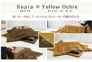 【早割20%OFFクーポン8/31まで】こたつ布団セットリバーシブル無地カラーこたつ布団掛敷セット正方形普通判送料無料こたつコタツ布団正方形送料無料おしゃれわらおは日本製