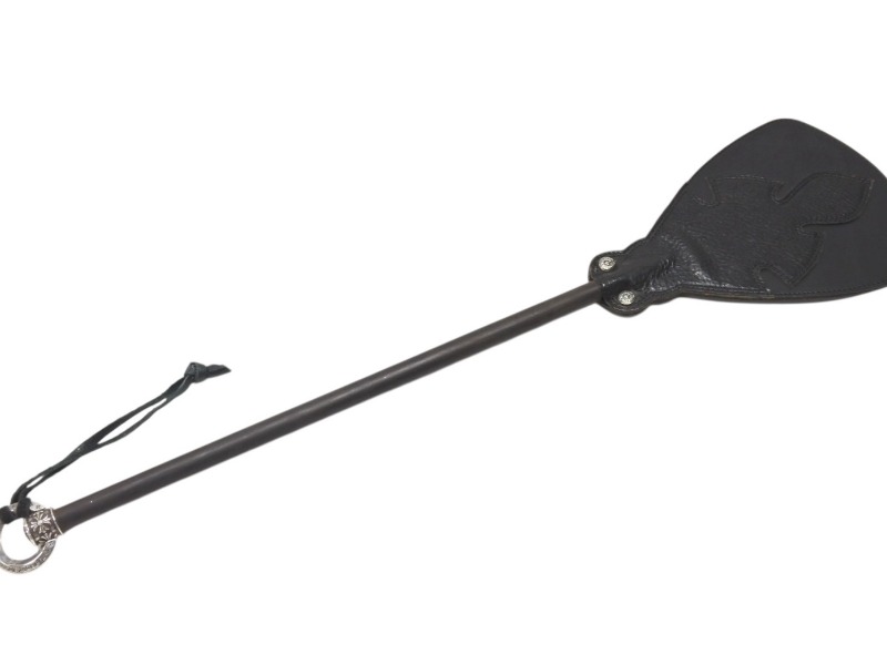 極美品 CHROME HEARTS クロムハーツ FLY SWATTER フライスワッター ハエ叩き CHプラス フレアニー ホースシュー エボニーウッド 中古 4b004807