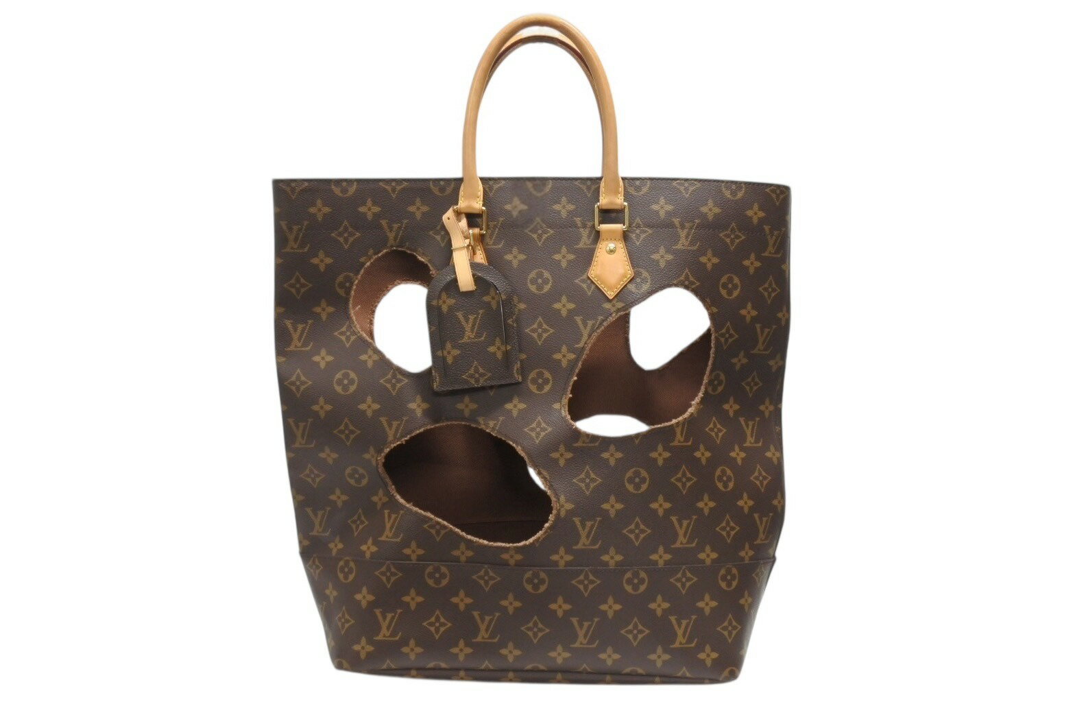 極美品 LOUIS VUITTON ルイヴィトン ウィズホールズ トートバッグ M40279 コムデギャルソン 川久保玲 2014 ゴールド金具 中古 4b006642
