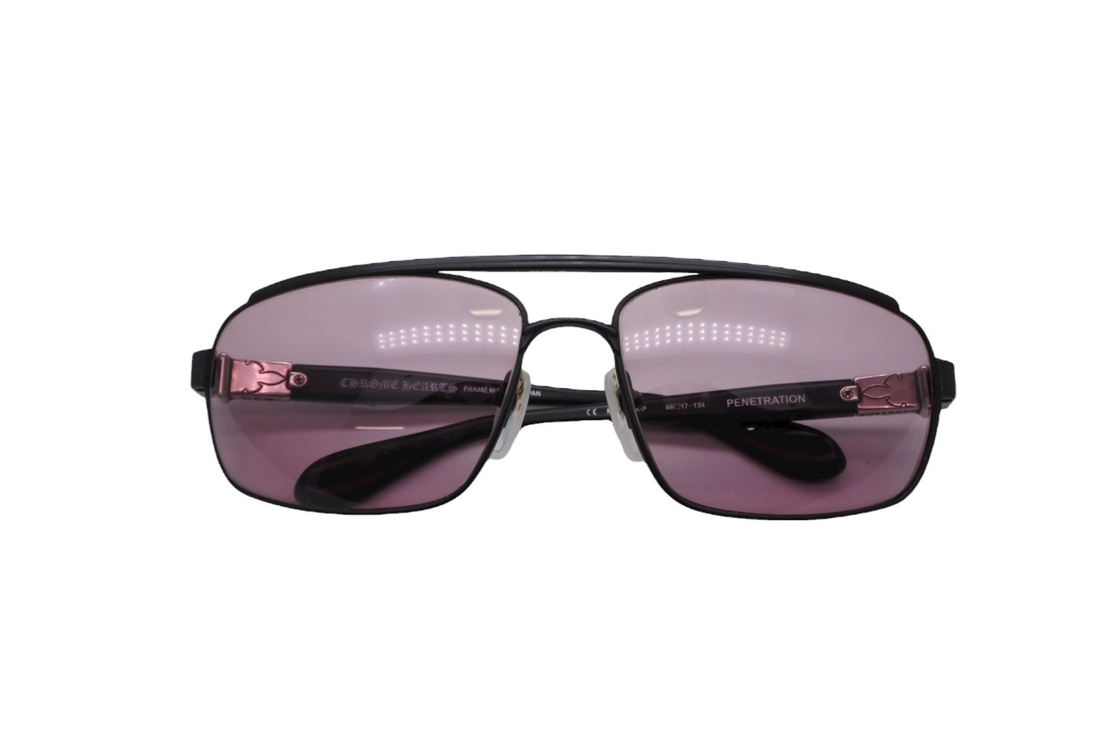 CHROME HEARTS クロムハーツ PENETRATION ペネトレーション サングラス アイウェア サイズ66□17-134 フレアニー装飾 美品 中古 4b008746