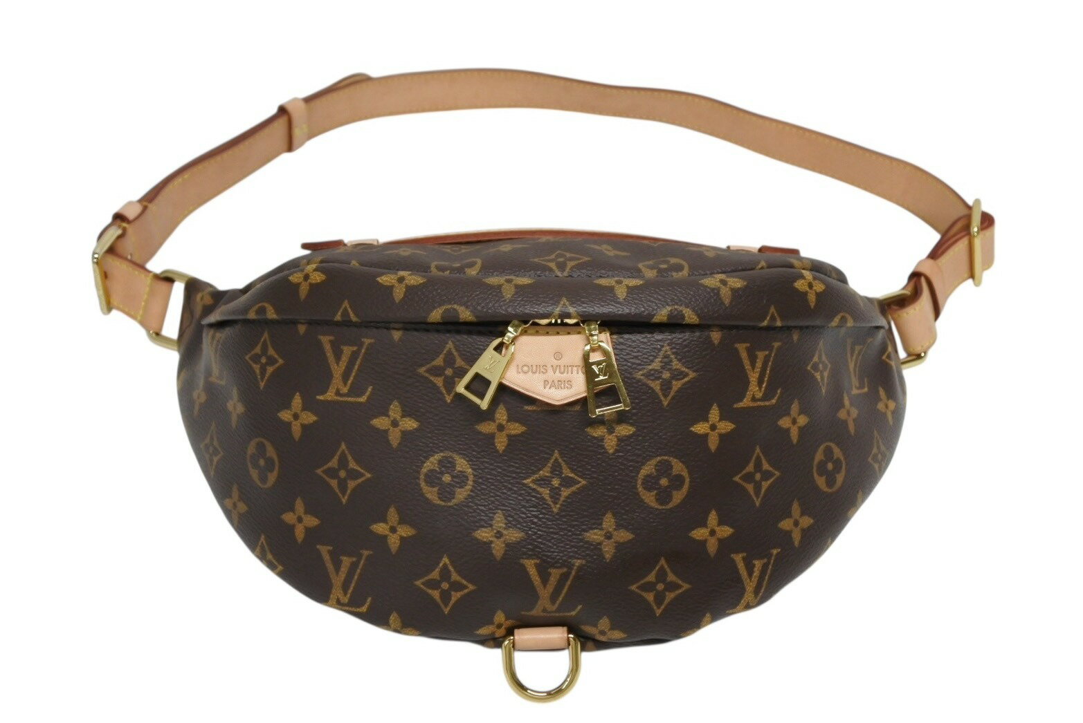 新品同様 LOUIS VUITTON ルイヴィトン バムバッグ ボディバッグ ウエストバッグ M43644 モノグラム ブラウン ゴールド金具 中古 4b009328