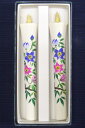 鉄仙 10号絵ろうそく 2本入 (手描き) 絵ローソク 和ろうそく 仏具