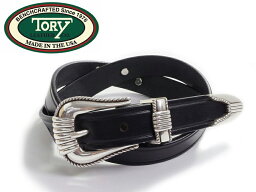 TORY LEATHER トリー<strong>レザーベルト</strong> ウエスタンベルト ブライダルレザー ブラックBRIDLE LEATHER WESTERN BIT BELT BLACK 2193 MADE IN USA