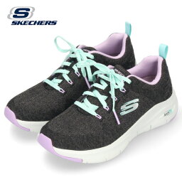 <strong>スケッチャーズ</strong> スニーカー <strong>レディース</strong> アーチフィット 黒 ブラック <strong>靴</strong> シューズ ローカット SKECHERS ARCH FIT COMFY WAVE 149414-BKLV セール