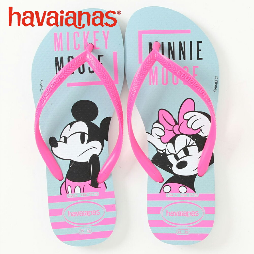 【18日はポイント5倍】ハワイアナス ビーチサンダル レディース サンダル ディズニー コラボ 4141203 SLIM DISNEY SANDAL ビーサン ハワイ havaianas