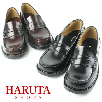 HARUTA ハルタ ローファー レディース 4500 通学 学生 靴 （22.5〜25.5cm） 送料無料[22.5〜25.5cm] 送料無料 全国トプシェアの HARUTA ハルタ ローファー 通学 靴 3E 学生靴 履きやすくて疲れない、丈夫なのも嬉しい［黒・ジャマイカ］★ぽってりおでこ靴タイプ★