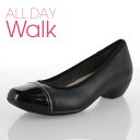 ALL DAY Walk オールデイウォーク 016 靴 ALD0160 アキレス パンプス 撥水加工 2E 幅広 ビジネス カジュアル 黒 ブラック レディース ベネトン