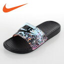 NIKE ナイキ WMNS BENASSI JDI PRINT ベナッシ JDI プリント 618919-008 ブラック レディース メンズ サンダル