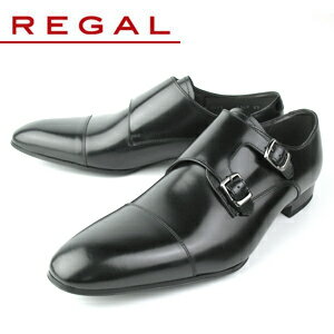リーガル 靴 メンズ ビジネスシューズ ストレートWモンク REGAL 636R AL ブラック 紳士靴 送料無料 特典B