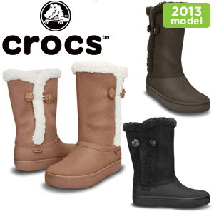 クロックス モデッサ シンセティック スエード ボタン ブーツ ウィメン crocs modessa synthetic suede button boot w 14777 レディース★国内正規品★2013年秋冬モデル！より洗練されたスリムなフィットのロングブーツ