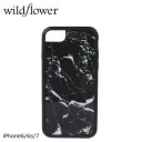 wildflower iPhone6s ワイルドフラワー iPhone7 スマホケース アイフォン6s アイフォン7 ハンドメイド ブラックマーブル レディース