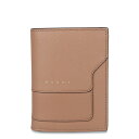 【最大1000円OFFクーポン】 MARNI マルニ 財布 二つ折り ウォレット レディース WALLET ブラック ブラウン 黒 PFMOQ14U07 LV520
