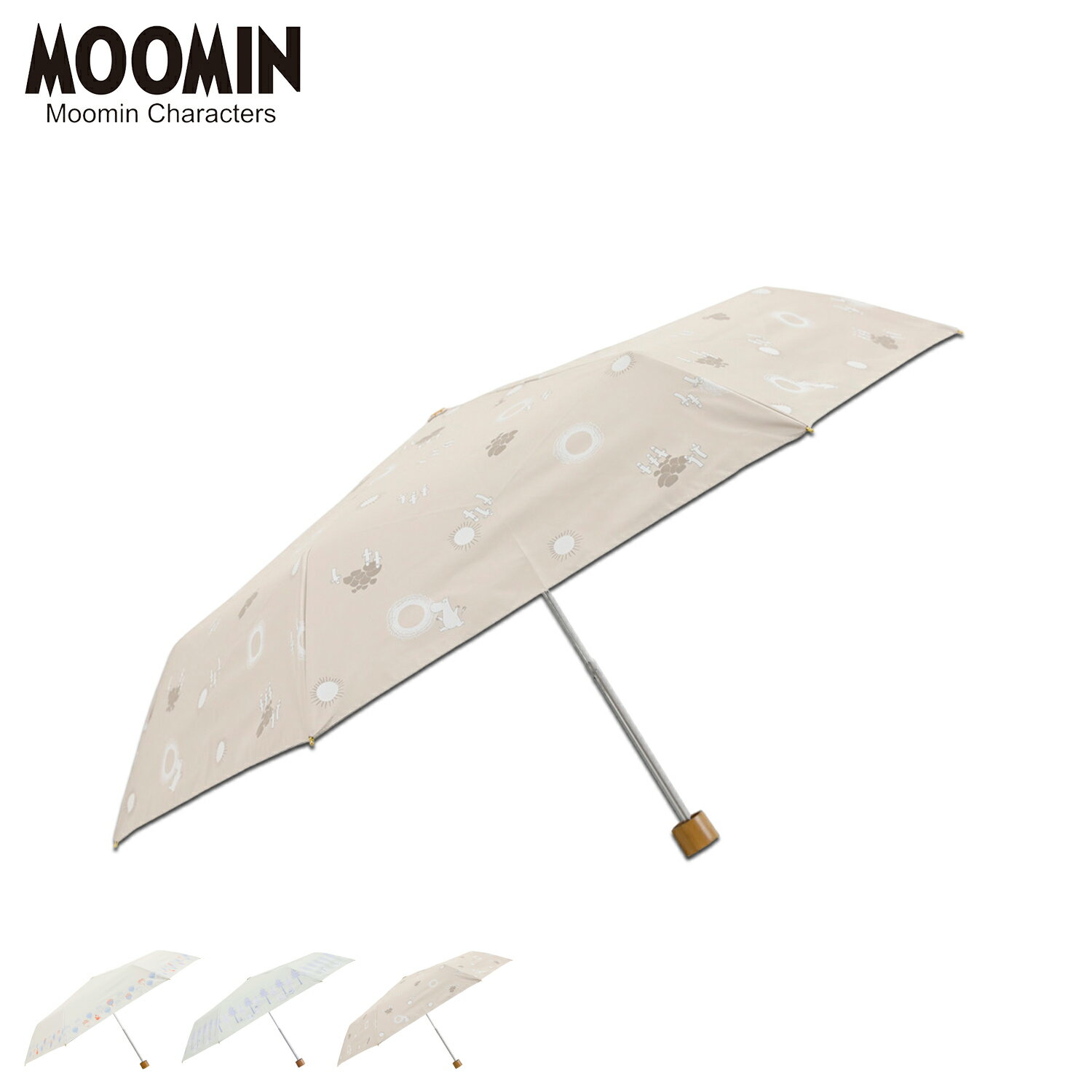 【最大1000円OFFクーポン】 MOOMIN FOLDING UMBRELLA <strong>ムーミン</strong> <strong>日傘</strong> 折りたたみ 軽量 晴雨兼用 雨傘 レディース 50cm 遮光 遮熱 紫外線対策 撥水 PTMO-M 母の日