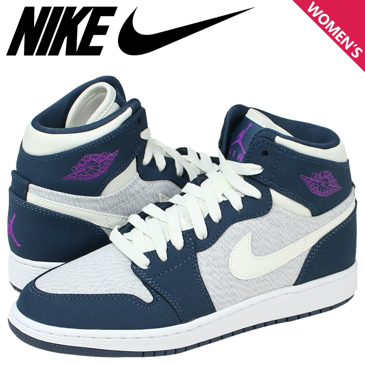 Nike ナイキ エアジョーダン スニーカー New Balance レディース Air Ugg 靴 Jordan 1 Retro Hi Gs エア ジョーダン 1 レトロ ハイ 117 靴 ネイビー Whats Up Sports 送料無料 23cm 25cm Nike ナイキ スニーカー レディース エアジョーダン